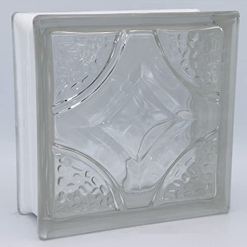 Fuchs Design 6 Stück Glassteine BM Glassteine Rombo SUPER White Glasstein glänzend 19x19x8 cm von Fuchs Design