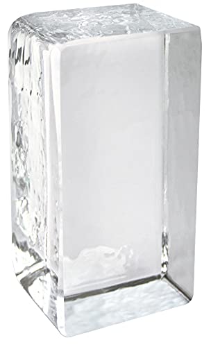 Fuchs Design Crystal Collection Classic 1 Stück Vollsicht glänzend Glasziegel Glasstein ca. 5x10x5 cm Glasbaustein aus hochwertigem Echtglas von Fuchs Design