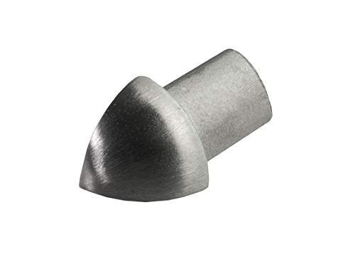 Fuchs Design Fliesenschiene Ecke Endstück Professional 11 mm Viertelkreis V2A Edelstahl gebürstet - Außenecke von Fuchs Design