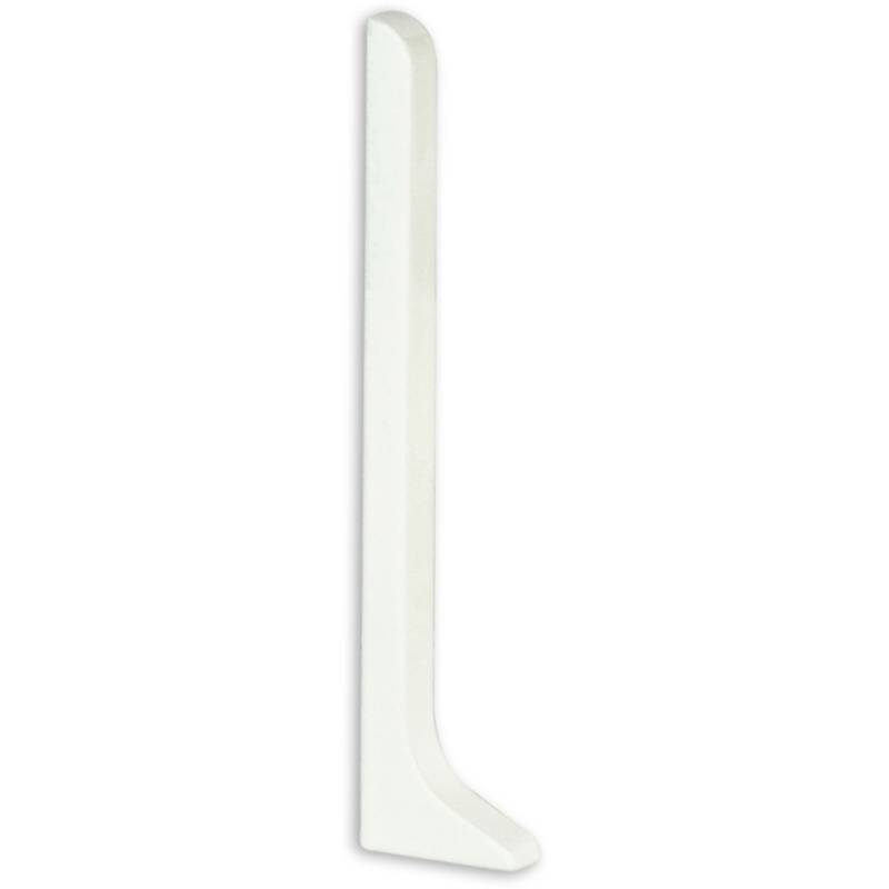 Fuchs Design Fußleiste Sockelleiste Endstück Links 8 cm Alu Weiß Pulverbesch. von Fuchs Design