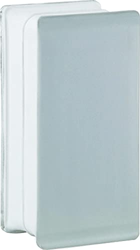 Fuchs Design Glasbaustein Vollsicht SUPER White Halbstein zweiseitig satiniert 19 x 9 x 8 cm - 6 Stück von Fuchs Design
