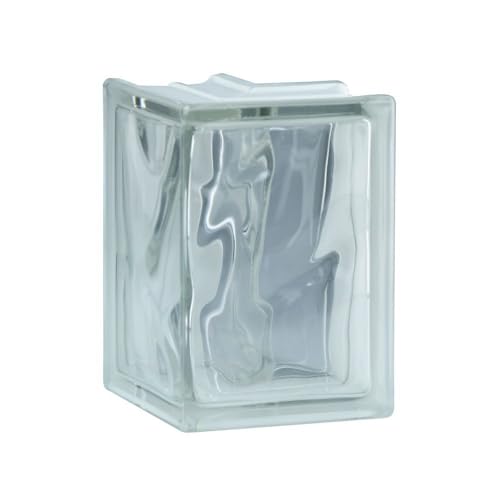 Fuchs Design Glasbaustein Wolke Super White glänzend Eckstein 13,2x19x8 cm - 1 Stück von Fuchs Design