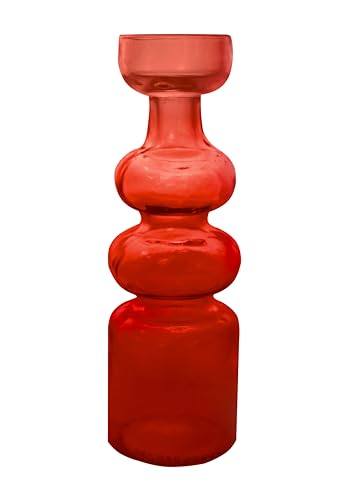 Fuchs Design PureCycle Barcelona Kerzenständer rot, Ø6,5x20cm, aus recyceltem Glas von Fuchs Design