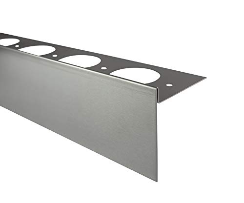 Fuchs Design Terrassenprofil V2A Edelstahl 250 cm Länge 75/13 mm Höhe Silber - Terrassenblende Terrassenleiste Kantenabdeckung für die Terrasse von Fuchs Design