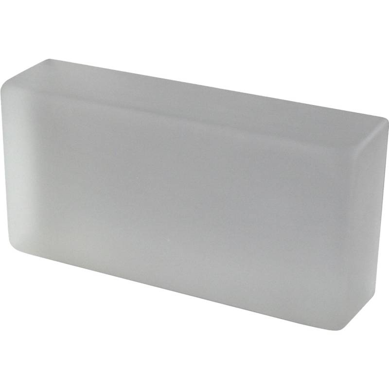 Fuchs Glasstein Crystal Collection satiniert 20 cm x 10 cm x 5 cm Weiß von Fuchs Design