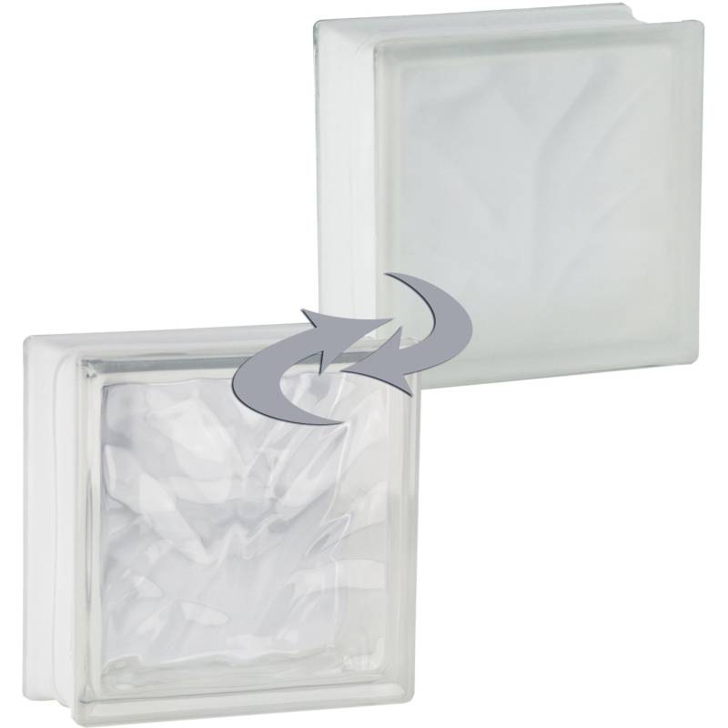 Fuchs Glasstein Wolke Weiß 19 cm x 19 cm x 8 cm 1-seitig satiniert von Fuchs Design