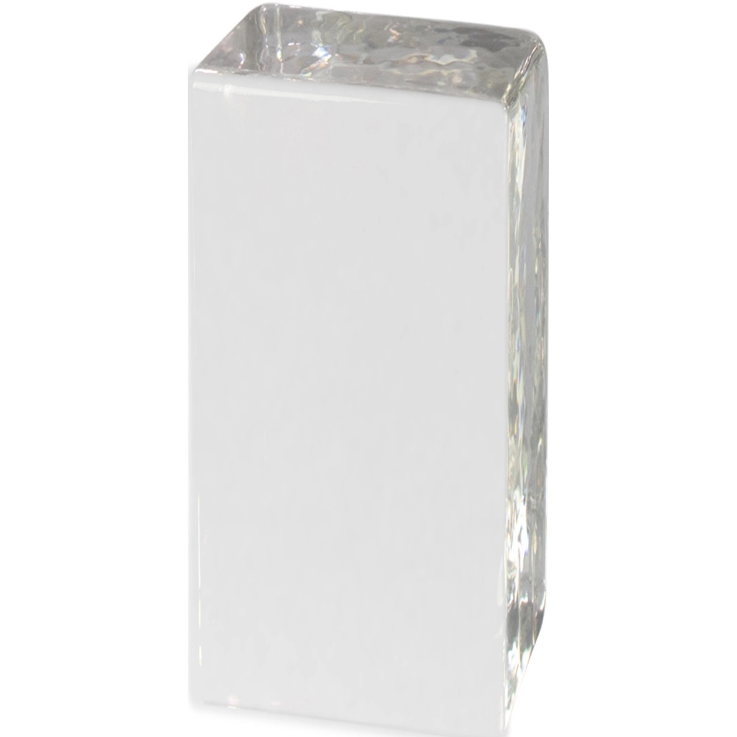 Glasbaustein Crystal Collection 1-Seitig Satiniert 5 cm x 10 cm x 5 cm von Fuchs Design