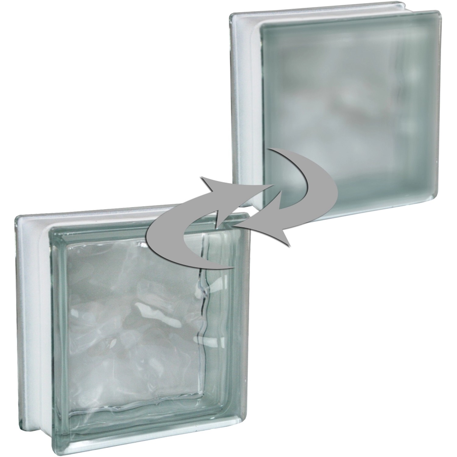 Glasstein Wolke Weiß Schallschutz 1-Seitig Satiniert 19 cm x 19 cm x 8 cm von Fuchs Design