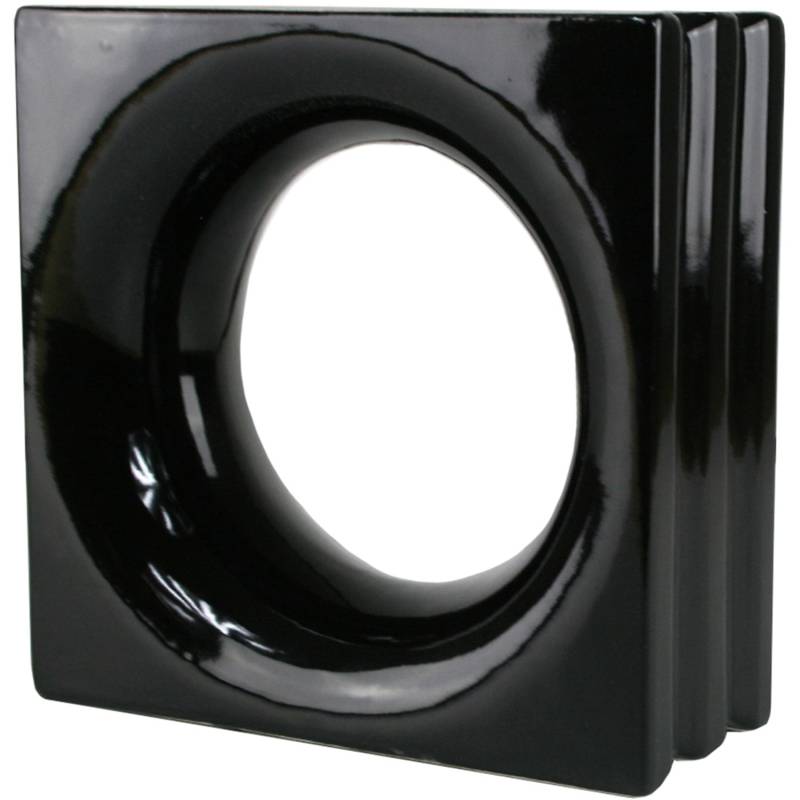 Keramikstein Style'n Art Deko Loop Schwarz 19 cm x 19 cm x 8 cm von Fuchs Design