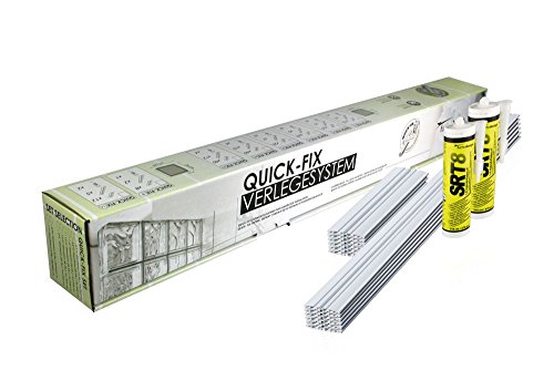 QUICK-FIX Verlegesystem für 40 Glassteine (19 x 19 x 8 cm) - Glasbausteine schnell und einfach verlegen von Fuchs Design