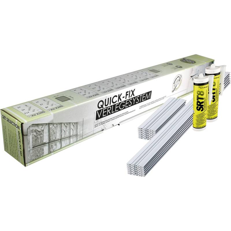 Quick-Fix Verlegesystem für 32 Glassteine 24 cm x 24 cm x 8 cm von Fuchs Design