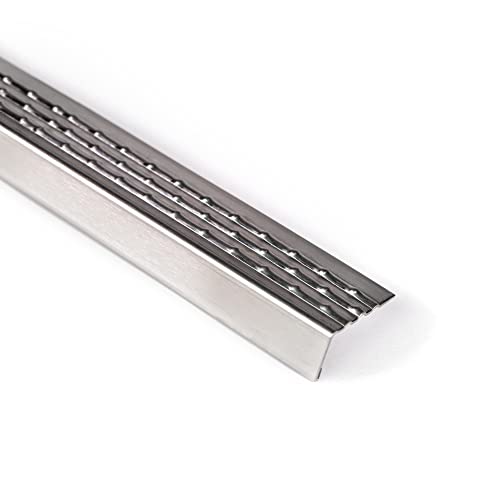 Treppenkantenprofil Stufenprofil Edelstahl Silber gebürstet Höhe 16mm Länge 250cm Treppenprofil Treppenwinkel Fuchs Design von Fuchs Design