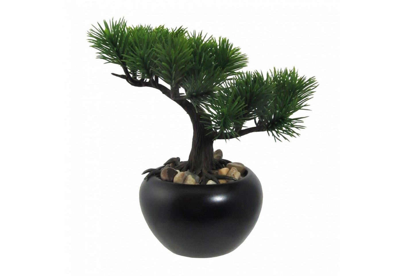 Kunstbonsai Bonsai Kiefer" Kunstpflanze 19 cm in schwarzem Keramiktopf mit Kies, Fuchs Versand 24/7" von Fuchs Versand 24/7