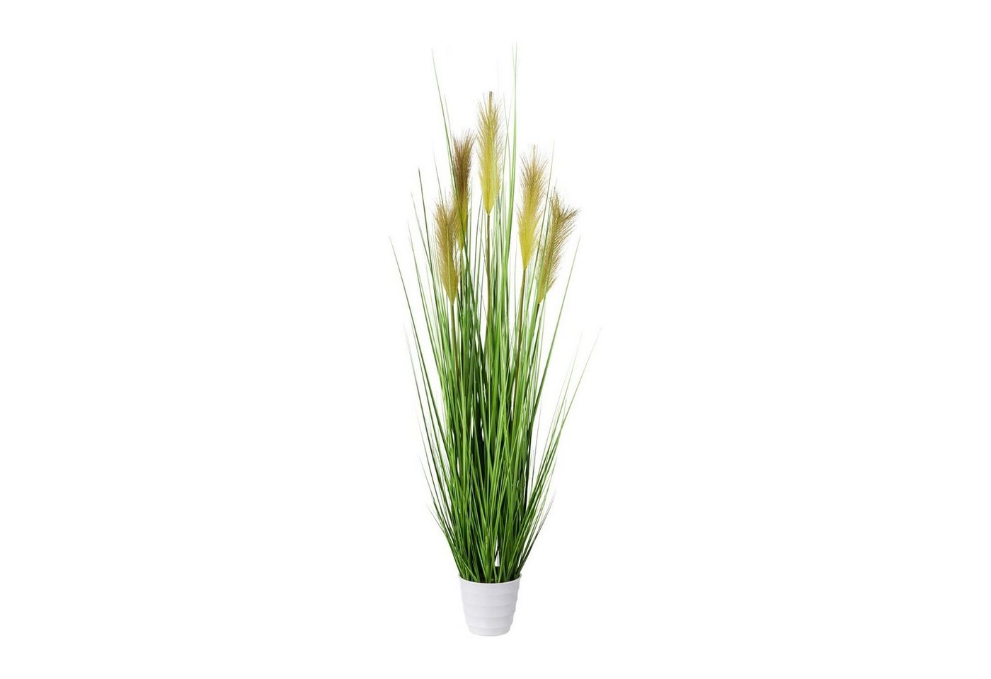 Kunstpflanze Künstlicher Grasbusch im weißen Topf ca 110 cm, Fuchs Versand 24/7 von Fuchs Versand 24/7