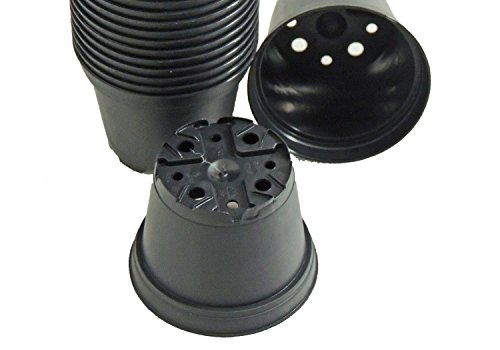 FUCHS Versand schnell. clever. gut. 20 STK. Pflanztopf aus Kunststoff Gärtnertopf Innentopf schwarz, Größe:7cm von Fuchs Versand 24/7 GmbH