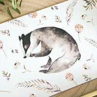 Frühstücksbrettchen Dachs Waldtiere Kinder Geburtstags Geschenk Vesper Brett von FuchsMaedchenStore