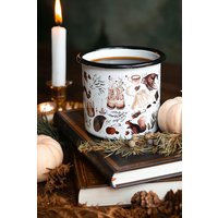 Tasse Emaille Reisebecher Waldspaziergang Waldtiere Wald Wimmel von FuchsMaedchenStore