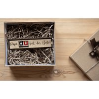 Papa - Du Bist Der Beste | Schokoriegel Geschenkbox Mit Individueller Gravur #04 von FuchsbauKreativbude