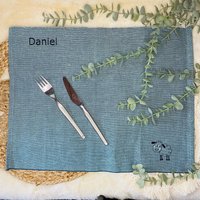 Personalisiertes Tischset; Platzset Mit Name; Platzdeckchen Waldorf; Frühstücksunterlage Personalisiertes Tischset; Platzset Mit Name; Platzdeckchen Waldorf; Frühstücksunterlage von Fuchsgenaeht