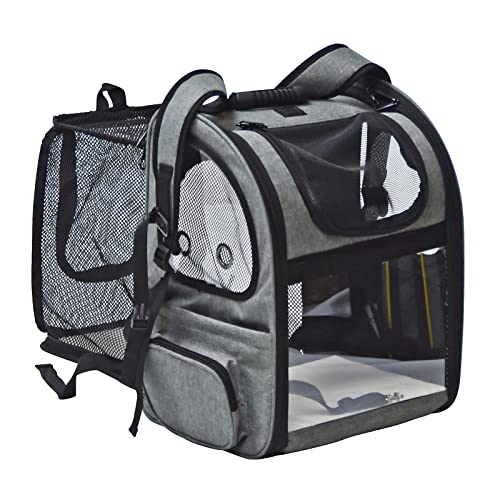 Fudajo Ausziehbarer Haustier Rucksack 27x35,5x41,5 cm bis 6kg, Hunderucksack, Katzenrucksack mit Netz und Fenstern, Schwarz und Grau Fudajo Ausziehbarer Haustier Rucksack 27x35,5x41,5 cm bis 6kg, Hunderucksack, Katzenrucksack mit Netz und Fenstern, Schwarz und Grau von Fudajo