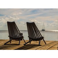 Fudali All-Weather Sturdy Fir Wood Folding Garden Balcony Lounger With Pillow - Foldable Outdoor Chair, Weatherproof For von FudaliAtTimber