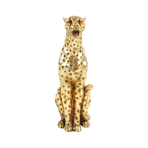 Fudaolee 1pc Goldene Leopard Statuen von Fudaolee