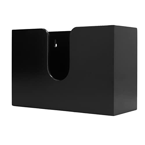 Fudax Bambus-Papierhandtuchspender, Aufsatz-Serviettenbox, schwarz, glatt, langlebig, mit Schraube für die Küche von Fudax