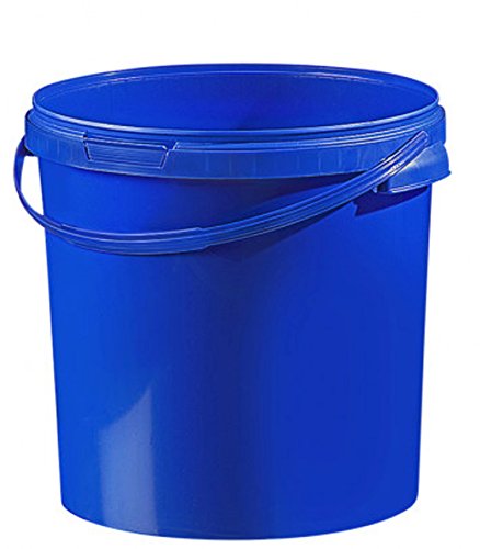 fuduu.de Kunststoff Eimer farbig/Bund 21,1 ltr. mit Deckel (1 Stück) (blau) von fuduu.de