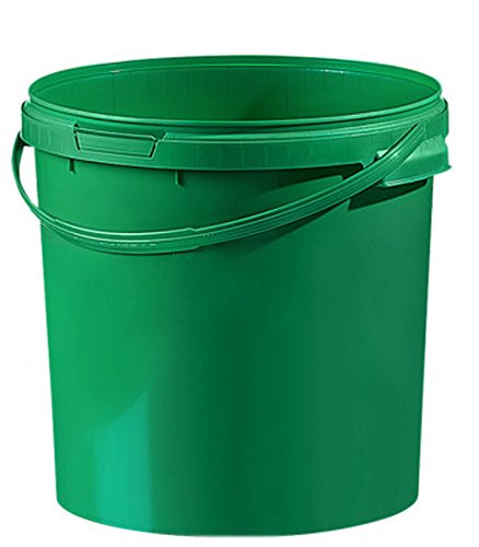 fuduu.de Kunststoff Eimer farbig 21,1 ltr. mit Deckel (1 Stück) (grün) von fuduu.de