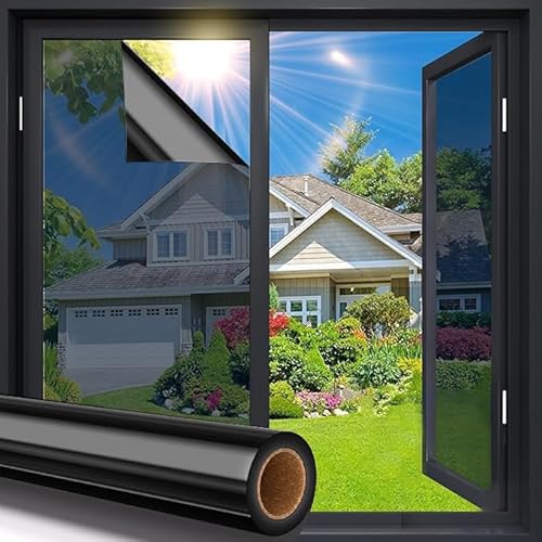 Fueegue Fensterfolie Spiegelfolie Selbstklebend Sichtschutz Spiegelfolie Fensterfolie von innen Anti-UV Für Zuhause Badzimmer oder Büro Wohnzimmer Fueegue Fensterfolie Spiegelfolie Selbstklebend Sichtschutz Spiegelfolie Fensterfolie von innen Anti-UV Für Zuhause Badzimmer oder Büro Wohnzimmer von Fueegue
