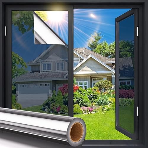 Fueegue Fensterfolie Spiegelfolie Selbstklebend Sichtschutz Spiegelfolie Fensterfolie von innen Anti-UV Für Zuhause Badzimmer oder Büro Wohnzimmer Fueegue Fensterfolie Spiegelfolie Selbstklebend Sichtschutz Spiegelfolie Fensterfolie von innen Anti-UV Für Zuhause Badzimmer oder Büro Wohnzimmer von Fueegue