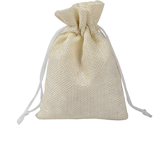 FülleMore 15x10cm 24 Stück Jutebeutel Jutesäckchen Weihnachten Adventskalender Geschenksäckchen zum Selbstbefüllen Kordelzug Beutel Säckchen (Beige) von FülleMore