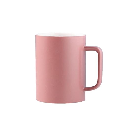 FülleMore 450ml Kaffeebecher Porzellan Kaffeetasse mit Henkel zweifarbiges Design Teetasse Groß Bürotasse Mokkatasse Trinkbecher Keramikatsse Ø8cm, H11cm (Lila+Beige) von FülleMore