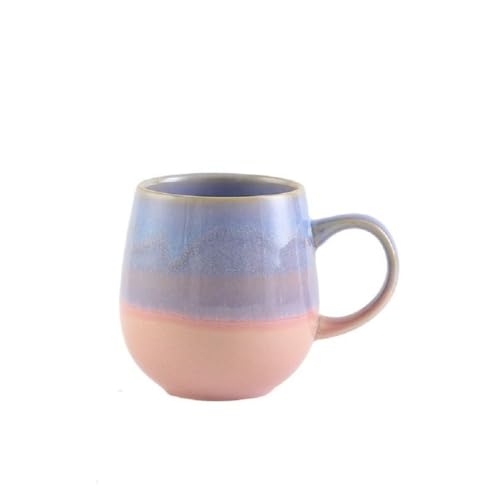 FülleMore 480ml große Kaffeetasse Porzellan Kaffeebecher mit Henkel Cappuccinotasse Kakaobecher Teetasse Keramikbecher für Büro und Zuhause (Lila) von FülleMore