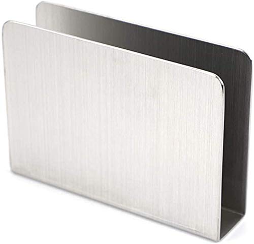 FülleMore Edelstahl Serviettenständer Serviettenspender Serviettenhalter Tissue Box Tisch Papierhandtuchhalter Servietten Organizer für Küche Bar Restaurant Hotel 13x9.3x3cm (Silber) von FülleMore