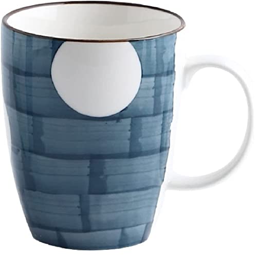 FülleMore Keramik Kaffeetasse Teetasse mit Henkel 450ml große Trinkbecher Kaffeebecher für Kaffee,Milch,Kakao,Cappuccino,Latte,Macchiato (Blau) von FülleMore