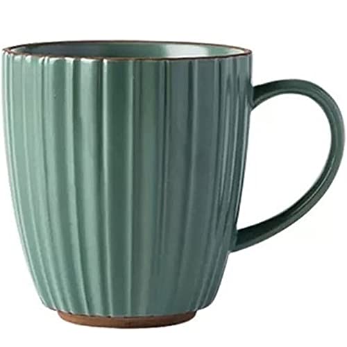 FülleMore Keramik Kaffeetasse mit Großem Henkel Teetasse Kaffeebecher Bürotasse Trinkbecher Geschenk Keramiktasse für Heißgetränke,Kaffee,Tee,Milch,Kakao (Grün) von FülleMore