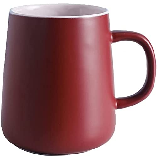 FülleMore Porzellan Kaffeetasse 400ml zweifarbig Kaffeebecher Teetasse mit Henkel Trinkbecher Bürotasse Milch Kakao Keramik Becher für Restaurant Zuhause Büro (Lila+Beige) von FülleMore