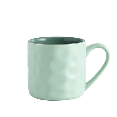 FülleMore kerative Keramiktasse Geschenktasse 400ml Große Kaffeetasse mit Henkel Kaffeebecher Teetasse Trinkbecher Milchbecher Bürotasse für Kalt- und Heißgetränke (Grün) von FülleMore