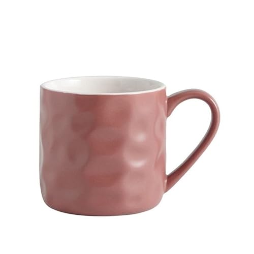 FülleMore kerative Keramiktasse Geschenktasse 400ml Große Kaffeetasse mit Henkel Kaffeebecher Teetasse Trinkbecher Milchbecher Bürotasse für Kalt- und Heißgetränke (Lila+Beige) von FülleMore