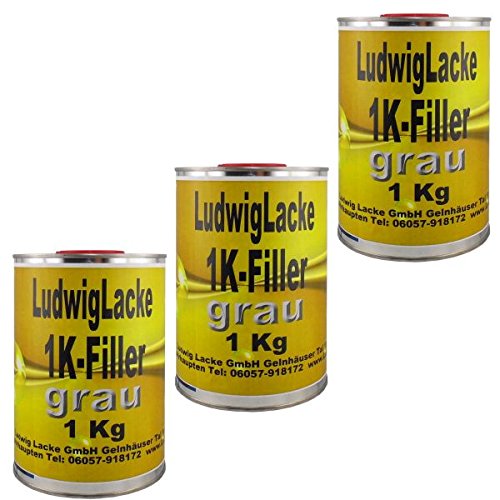 LudwigLacke 1K Füller Grau 3 kg Grundierfüller von LudwigLacke
