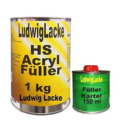 2 x 1,15 kg Acryl Füller grau Grundierung für Autolack Lackierer von Füller Acryl