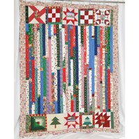 Jelly Roll Weihnachten Twin Size Quilt Jelly Roll Weihnachten Twin Size Quilt von FuellingDesigns