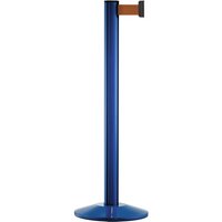 Personen-Leitsystem Classic, Ständer blau, Gurtfarbe braun von Via Guide®