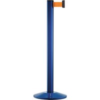 Personen-Leitsystem Classic, Ständer blau, Gurtfarbe neonorange von Via Guide®