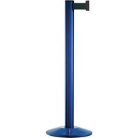 Personen-Leitsystem Classic, Ständer blau, Gurtfarbe oliv von Via Guide®