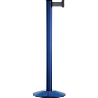 Personen-Leitsystem Classic, Ständer blau, Gurtfarbe silbergrau von Via Guide®