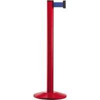 Personen-Leitsystem Classic, Ständer rot, Gurtfarbe blau von Via Guide®