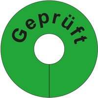 Signalringe für die Wareneingangs- und Qualitätskontrolle, "Geprüft", grün von EICHNER