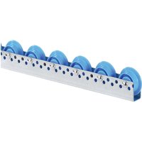 BS ROLLEN Universal-Rollenschiene, Kunststoffrollen mit Spurkranz, TK pro Rolle 10 kgz, Teilung 100 mm von BS ROLLEN